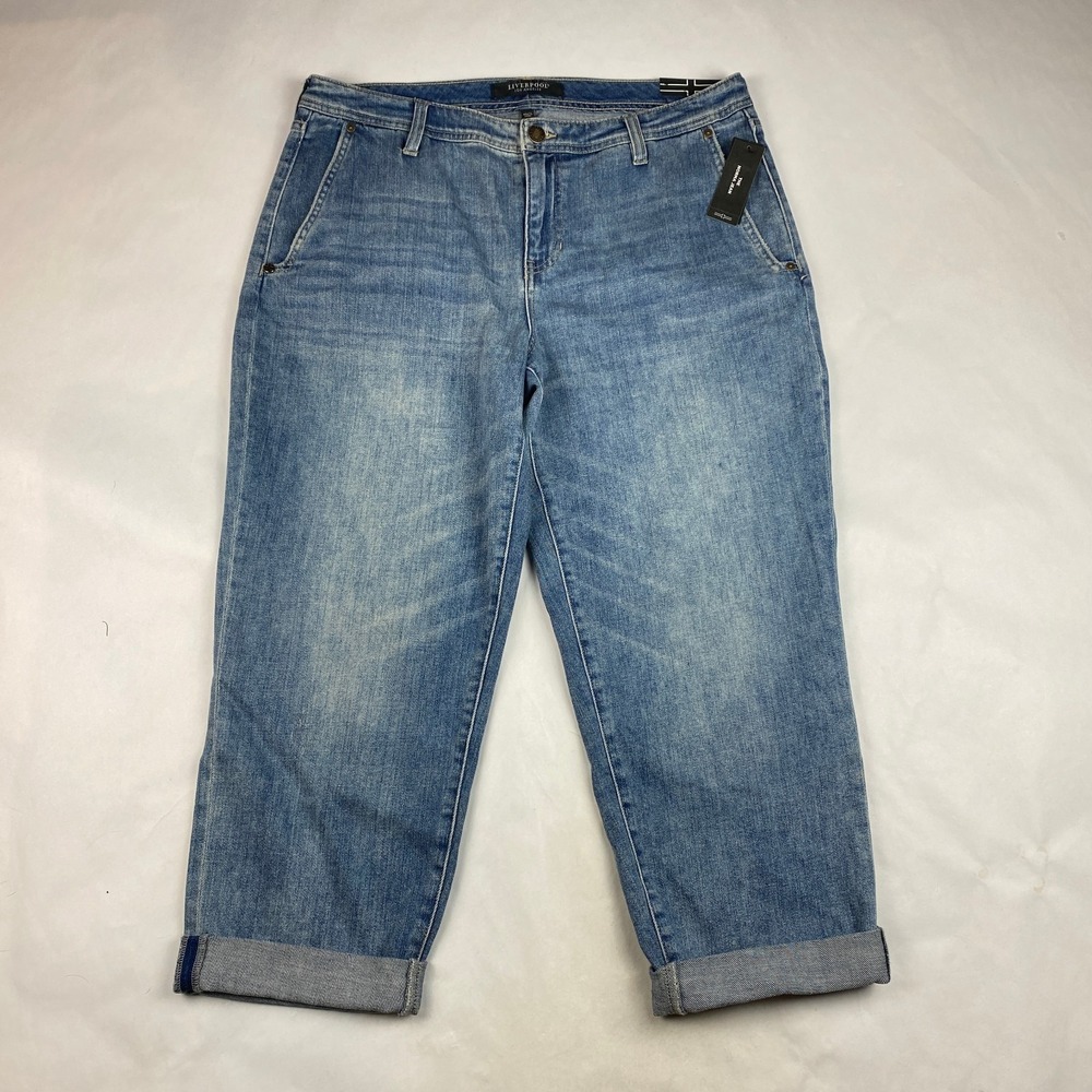 NWT Liverpool Los Angeles Jeans Women's 12/31 Denim The Norma Blue